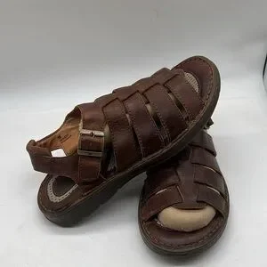 Born | Shoes | Born Fisherman Sandals Leather Woven Strappy  display picture 1